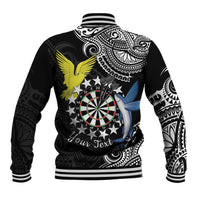 Personalised Cook Islands Darts Baseball Jacket Kuki Airani Tribal Pattern LT14 - Polynesian Pride