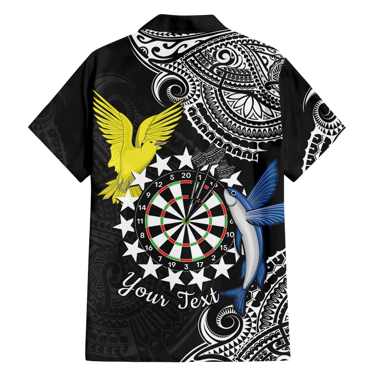 Personalised Cook Islands Darts Family Matching Off Shoulder Maxi Dress and Hawaiian Shirt Kuki Airani Tribal Pattern LT14 - Polynesian Pride