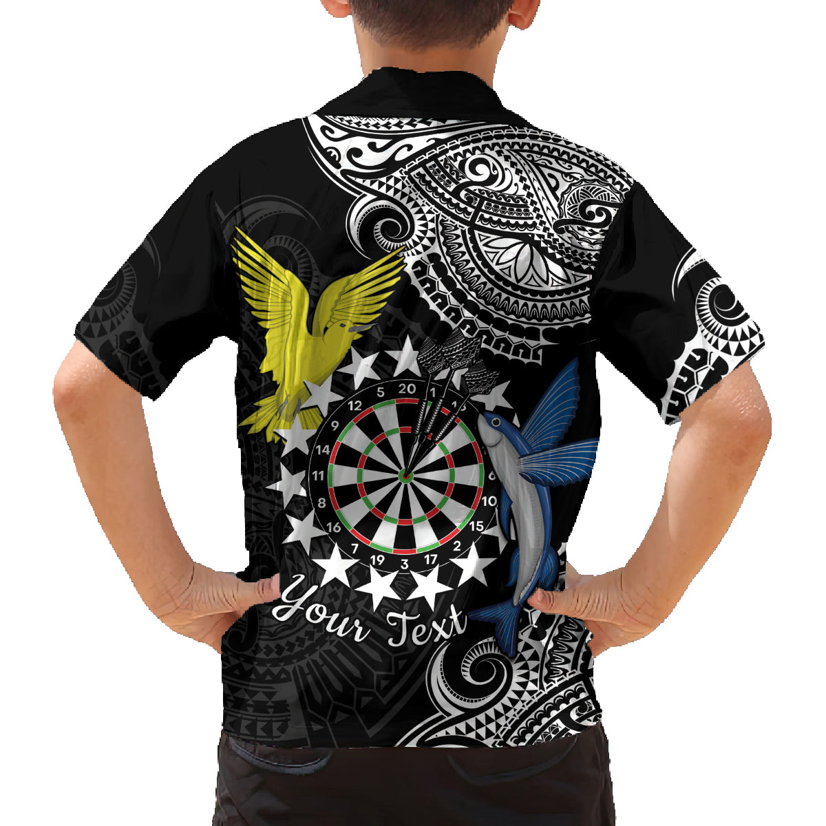 Personalised Cook Islands Darts Family Matching Puletasi and Hawaiian Shirt Kuki Airani Tribal Pattern LT14 - Polynesian Pride