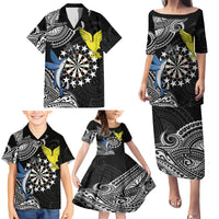 Personalised Cook Islands Darts Family Matching Puletasi and Hawaiian Shirt Kuki Airani Tribal Pattern LT14 - Polynesian Pride