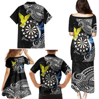 Personalised Cook Islands Darts Family Matching Puletasi and Hawaiian Shirt Kuki Airani Tribal Pattern LT14 - Polynesian Pride
