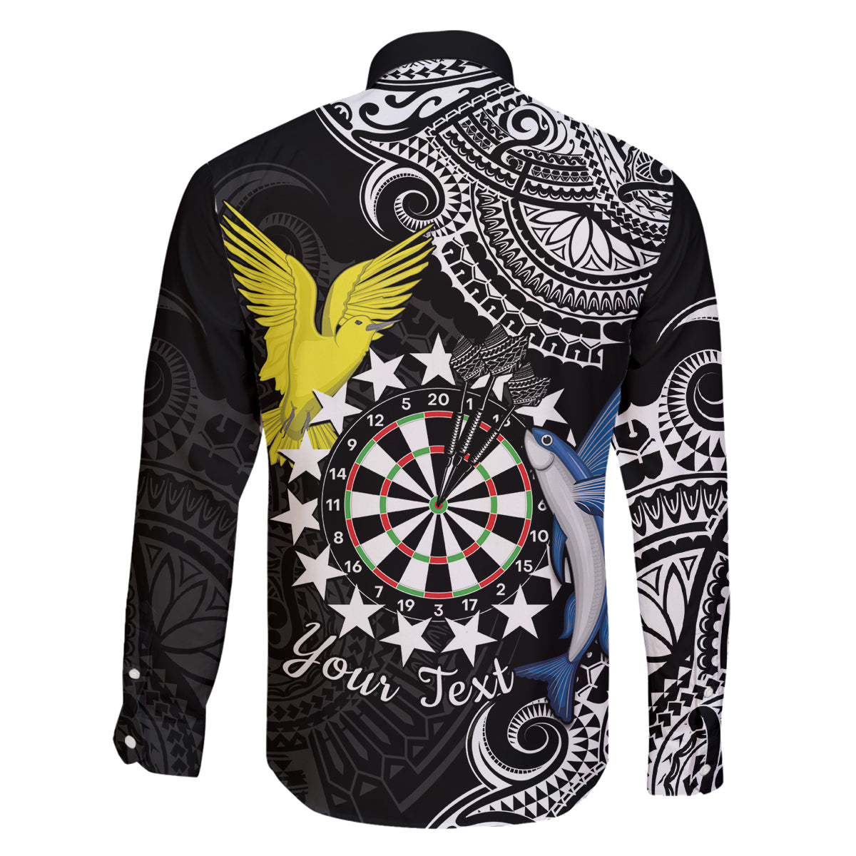 Personalised Cook Islands Darts Family Matching Puletasi and Hawaiian Shirt Kuki Airani Tribal Pattern LT14 - Polynesian Pride