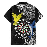 Personalised Cook Islands Darts Family Matching Summer Maxi Dress and Hawaiian Shirt Kuki Airani Tribal Pattern LT14 - Polynesian Pride