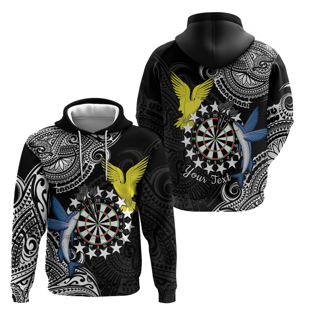 Personalised Cook Islands Darts Hoodie Kuki Airani Tribal Pattern