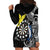 Personalised Cook Islands Darts Hoodie Dress Kuki Airani Tribal Pattern