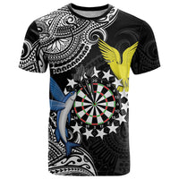 Personalised Cook Islands Darts T Shirt Kuki Airani Tribal Pattern LT14 Black - Polynesian Pride