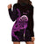 Aloha Hawaii Darts Hoodie Dress Dart Board With Polynesian Shark - Purple