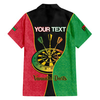 Personalised Vanuatu Darts Family Matching Off Shoulder Maxi Dress and Hawaiian Shirt Happiness Is A Tight Threesome Sand Drawing Art