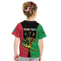 Personalised Vanuatu Darts Kid T Shirt Happiness Is A Tight Threesome Sand Drawing Art