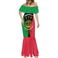 Personalised Vanuatu Darts Mermaid Dress Happiness Is A Tight Threesome Sand Drawing Art LT14 - Polynesian Pride