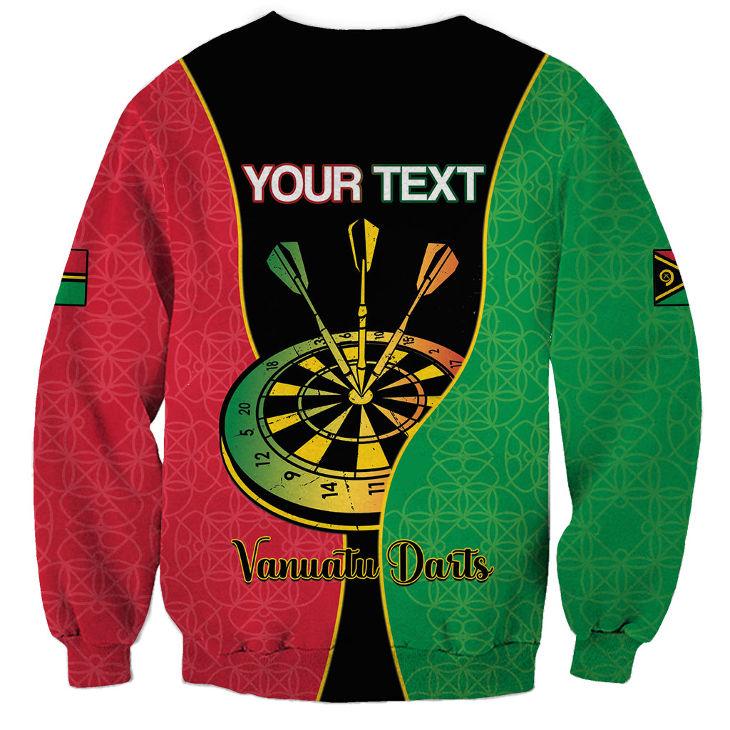 Personalised Vanuatu Darts Sweatshirt Happiness Is A Tight Threesome Sand Drawing Art LT14 - Polynesian Pride