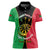 Personalised Vanuatu Darts Women Polo Shirt Happiness Is A Tight Threesome Sand Drawing Art