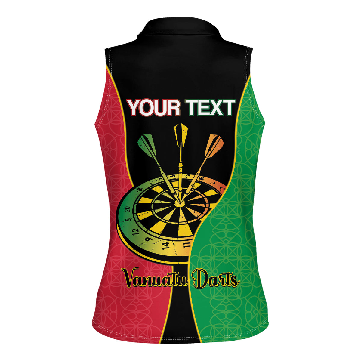 Personalised Vanuatu Darts Women Sleeveless Polo Shirt Happiness Is A Tight Threesome Sand Drawing Art LT14 - Polynesian Pride