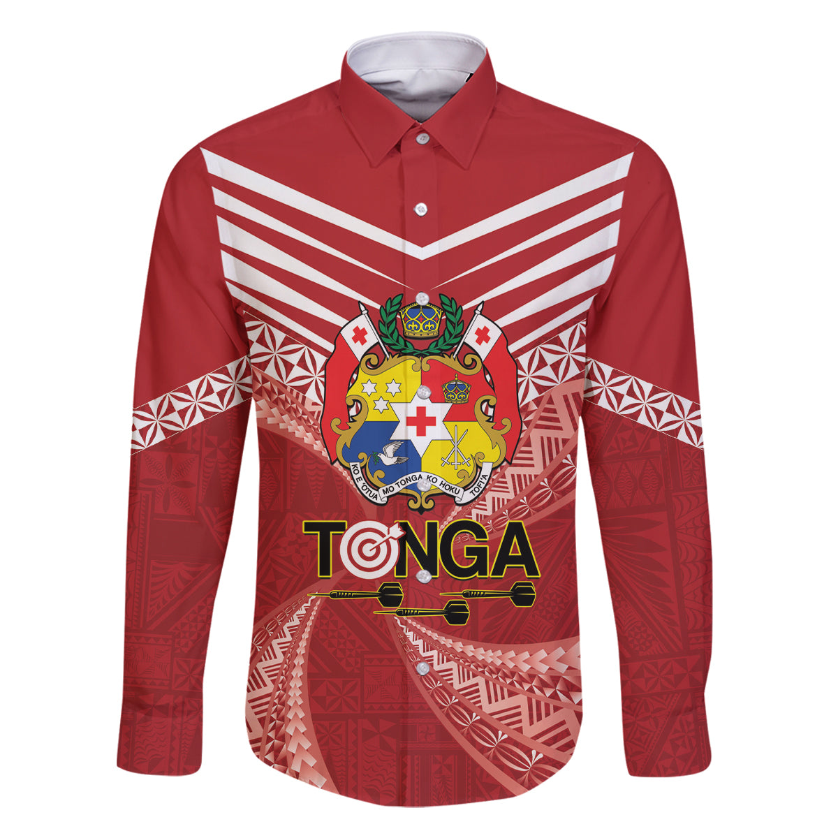 Tonga Darts Family Matching Mermaid Dress and Hawaiian Shirt Tongan Ngatu Pattern