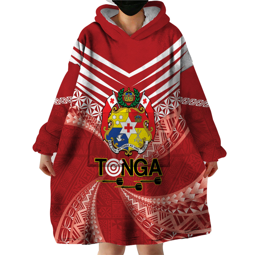 Tonga Darts Wearable Blanket Hoodie Tongan Ngatu Pattern LT14 - Polynesian Pride