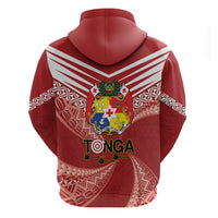 Tonga Darts Zip Hoodie Tongan Ngatu Pattern