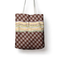 Brown Palaka Hawaii Leis Elegant Vibes Tote Bag LT14 - Polynesian Pride