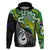 Custom New Zealand and Australia Hoodie Aboriginal Mix Aotearoa Maori Unique Style LT14 Pullover Hoodie Green - Polynesian Pride