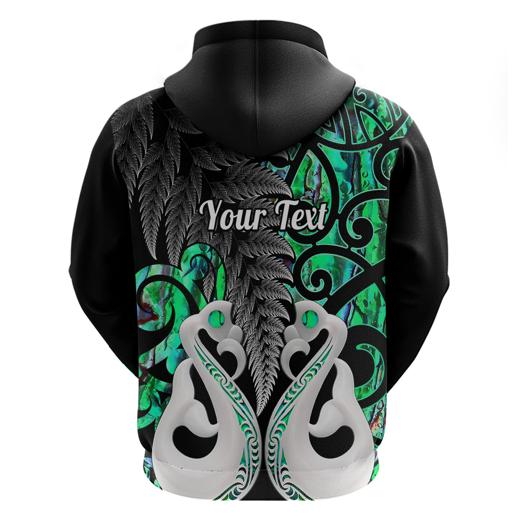 Custom New Zealand Hoodie Te Manaia Mangopare Maori and Fern Green Style LT14 - Polynesian Pride