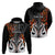 Custom New Zealand Hoodie Te Manaia Mangopare Maori and Fern Orange Style LT14 - Polynesian Pride