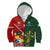 Custom Samoa And Ireland Rugby Kid Hoodie Ikale Tahi With Shamrocks