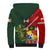 Custom Samoa And Ireland Rugby Sherpa Hoodie Ikale Tahi With Shamrocks