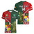 Custom Samoa And Ireland Rugby Women V-Neck T-Shirt Ikale Tahi With Shamrocks