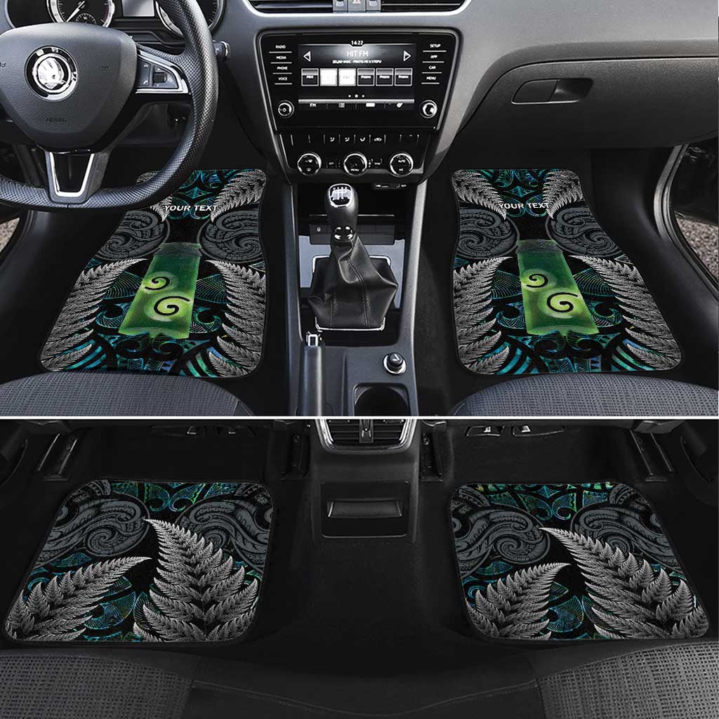 Personalised New Zealand Toki Car Mats Silver Fern Mix Aotearoa Maori Pattern