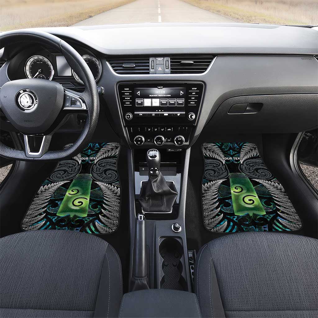 Personalised New Zealand Toki Car Mats Silver Fern Mix Aotearoa Maori Pattern