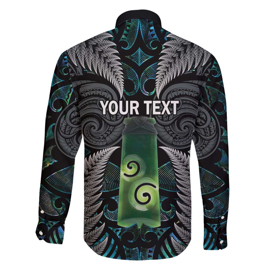 Personalised New Zealand Toki Family Matching Long Sleeve Bodycon Dress and Hawaiian Shirt Silver Fern Mix Aotearoa Maori Pattern