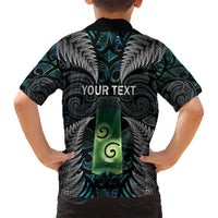 Personalised New Zealand Toki Family Matching Summer Maxi Dress and Hawaiian Shirt Silver Fern Mix Aotearoa Maori Pattern LT14 - Polynesian Pride
