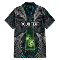 Personalised New Zealand Toki Family Matching Tank Maxi Dress and Hawaiian Shirt Silver Fern Mix Aotearoa Maori Pattern LT14 - Polynesian Pride