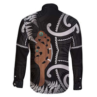 New Zealand Maripi Family Matching Mermaid Dress and Hawaiian Shirt Silver Fern Mix Aotearoa Maori Pattern LT14 - Polynesian Pride