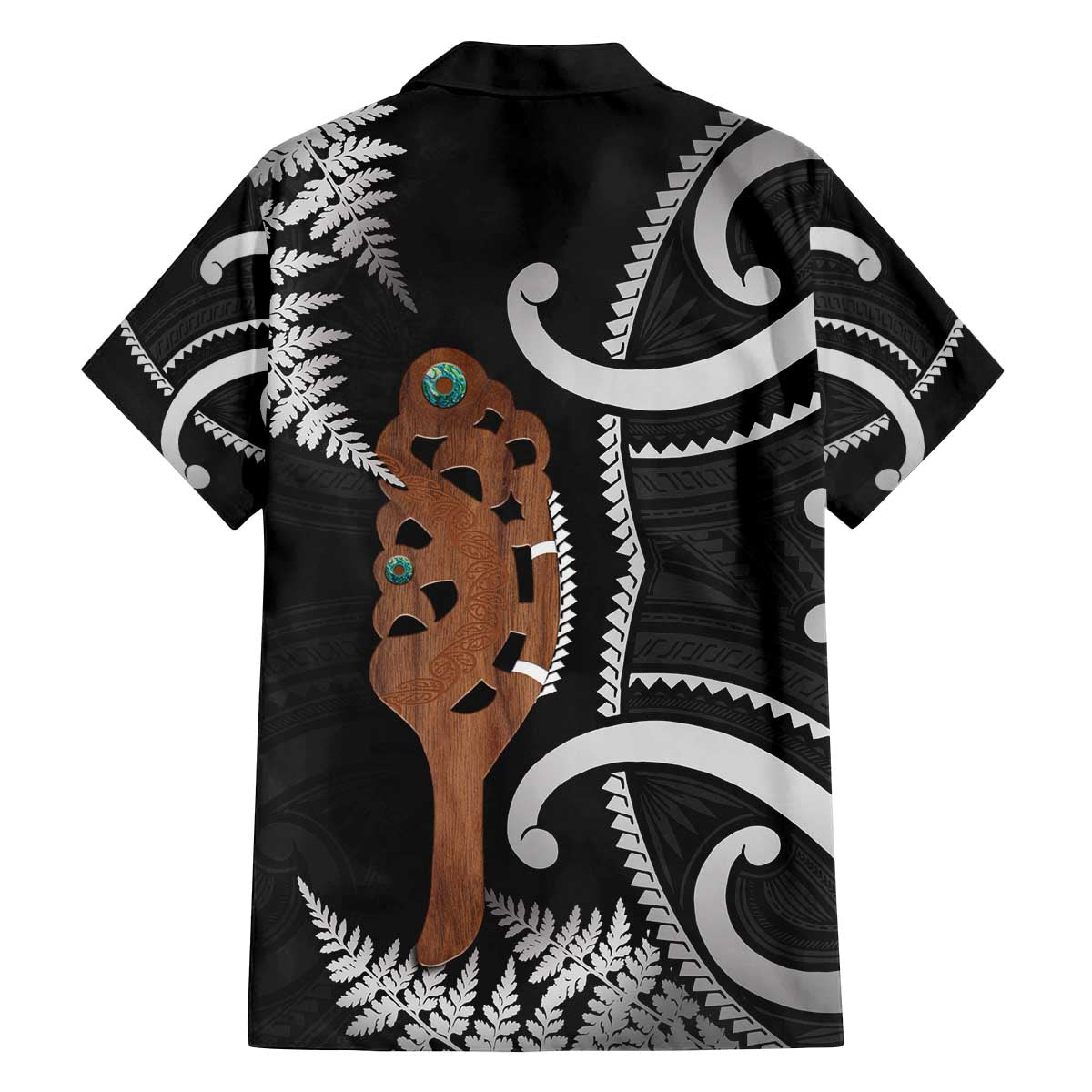 New Zealand Maripi Family Matching Puletasi and Hawaiian Shirt Silver Fern Mix Aotearoa Maori Pattern LT14 - Polynesian Pride