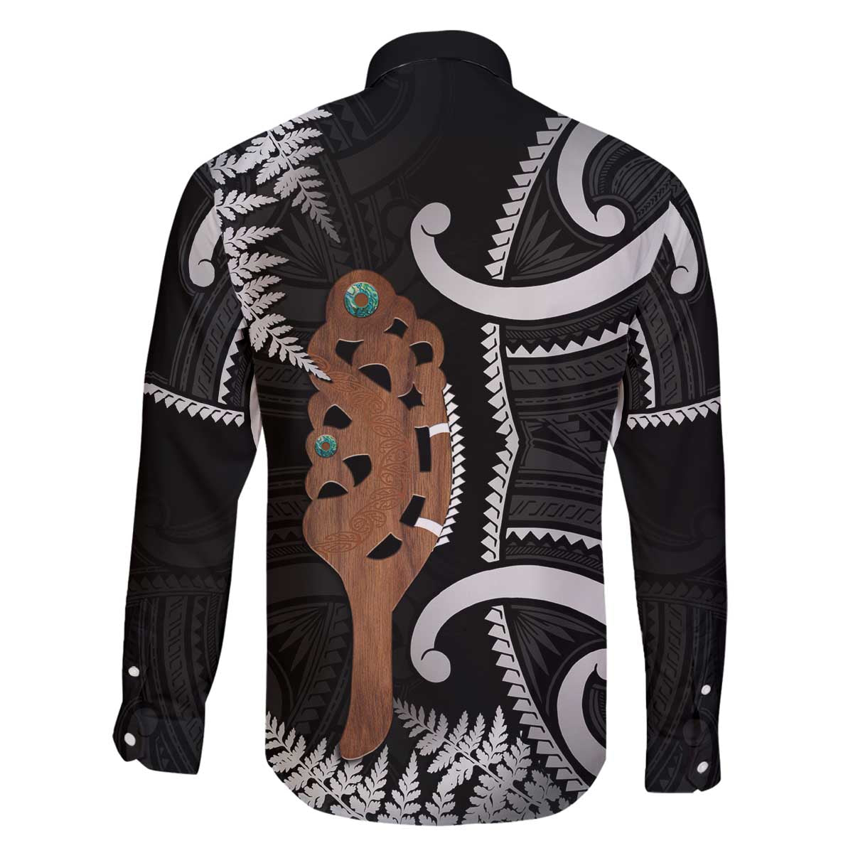 New Zealand Maripi Family Matching Puletasi and Hawaiian Shirt Silver Fern Mix Aotearoa Maori Pattern LT14 - Polynesian Pride