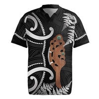 New Zealand Maripi Rugby Jersey Silver Fern Mix Aotearoa Maori Pattern