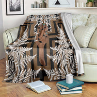 New Zealand Blanket Maori Maripi Knife With Poutama Art LT14 Brown - Polynesian Pride