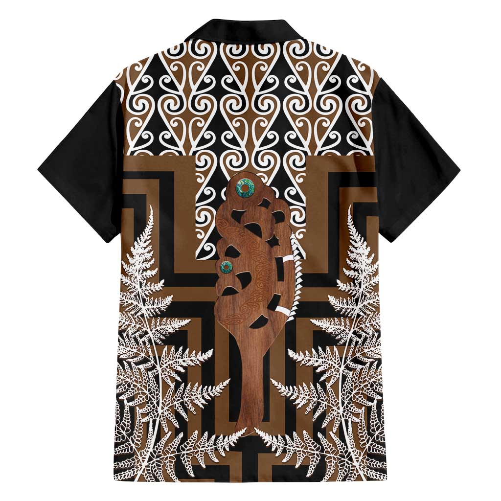 New Zealand Family Matching Summer Maxi Dress and Hawaiian Shirt Maori Maripi Knife With Poutama Art LT14 - Polynesian Pride