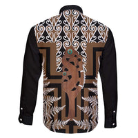 New Zealand Family Matching Tank Maxi Dress and Hawaiian Shirt Maori Maripi Knife With Poutama Art LT14 - Polynesian Pride