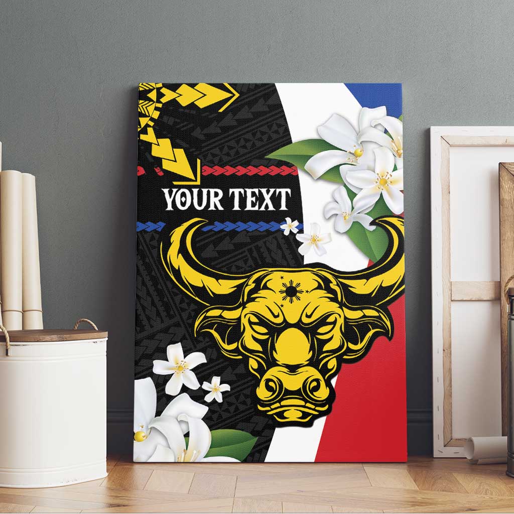 Personalised Philippines Carabao Canvas Wall Art Filipino Sun Mix Sampaguita Flower LT14 - Polynesian Pride