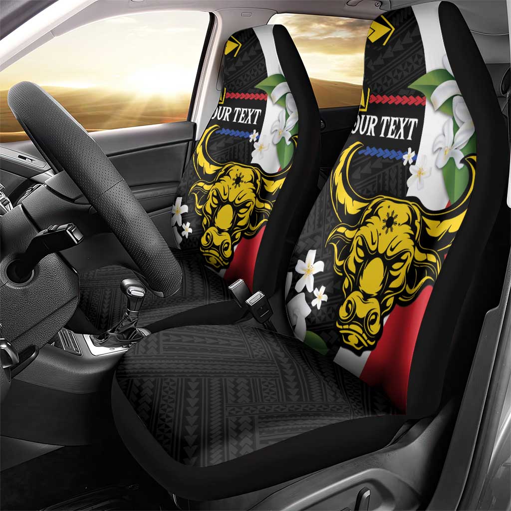 Personalised Philippines Carabao Car Seat Cover Filipino Sun Mix Sampaguita Flower LT14 - Polynesian Pride