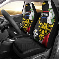 Personalised Philippines Carabao Car Seat Cover Filipino Sun Mix Sampaguita Flower LT14 - Polynesian Pride