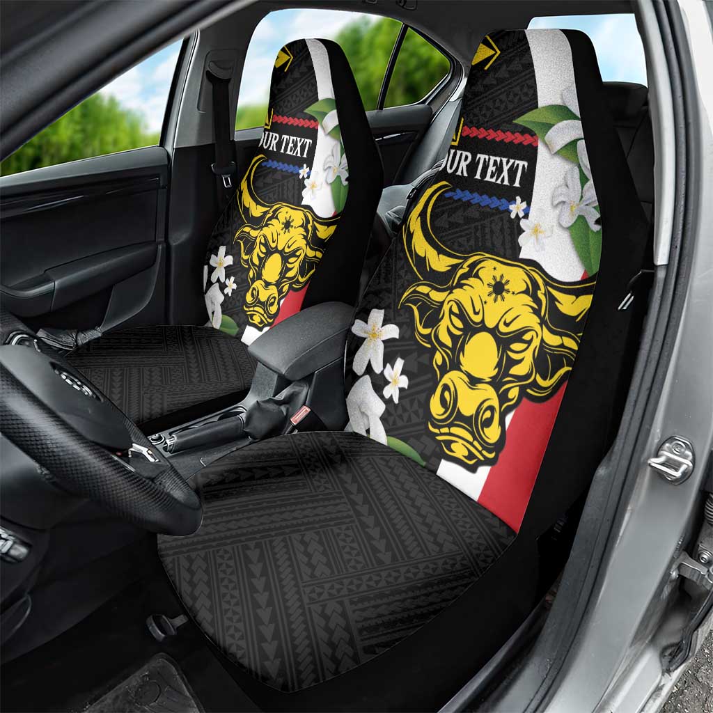 Personalised Philippines Carabao Car Seat Cover Filipino Sun Mix Sampaguita Flower LT14 - Polynesian Pride