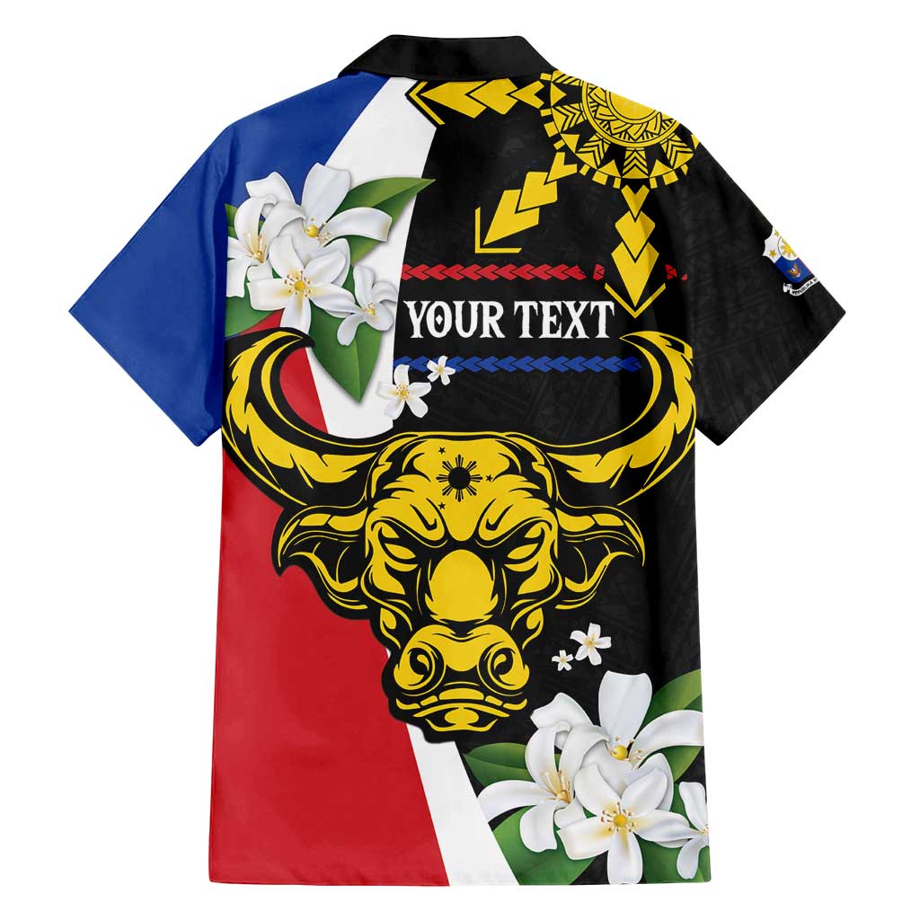 Personalised Philippines Carabao Family Matching Tank Maxi Dress and Hawaiian Shirt Filipino Sun Mix Sampaguita Flower LT14 - Polynesian Pride