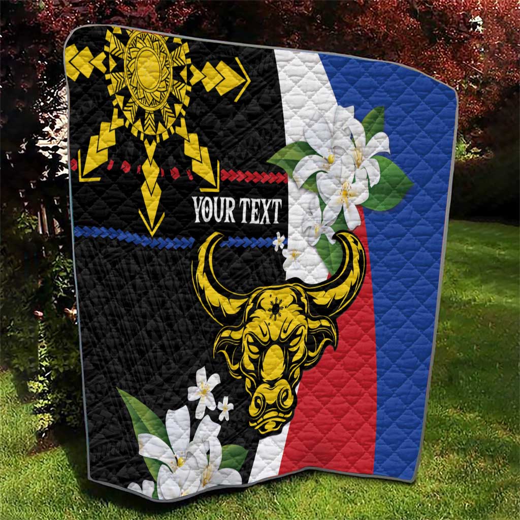Personalised Philippines Carabao Quilt Filipino Sun Mix Sampaguita Flower
