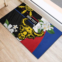 Personalised Philippines Carabao Rubber Doormat Filipino Sun Mix Sampaguita Flower LT14 - Polynesian Pride