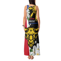 Personalised Philippines Carabao Tank Maxi Dress Filipino Sun Mix Sampaguita Flower LT14 - Polynesian Pride