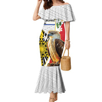 Personalised Philippines Eagle Family Matching Mermaid Dress and Hawaiian Shirt Filipino Sun Mix Sampaguita Flower