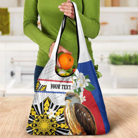 Personalised Philippines Eagle Grocery Bag Filipino Sun Mix Sampaguita Flower LT14 - Polynesian Pride