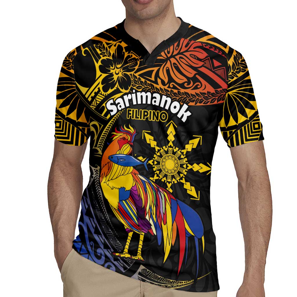 Philippines Sarimanok Rugby Jersey Papanok Legendary Bird Okir Polynesian Pattern